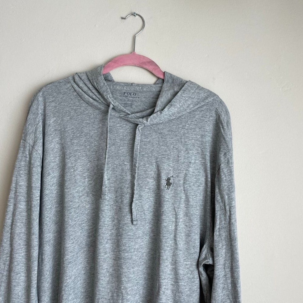 Polo Ralph Lauren / Gray Long Sleeve Hoodie Top - Picture 2 of 8